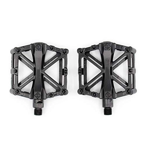 Mountain Bike Pedal : Piore 1Pair Professional Mountain Bike Pedals Lightweight Aluminium Alloy Bearing Pedals For BMX Road MTB Bicycle Accessories, Black
