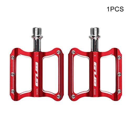 Mountain Bike Pedal : Piore Bicycle Aluminum Alloy Pedal Folding Bike Mountain Bicycle Ultralight Pedal Bike Multi-color Pedal Accessories, Red