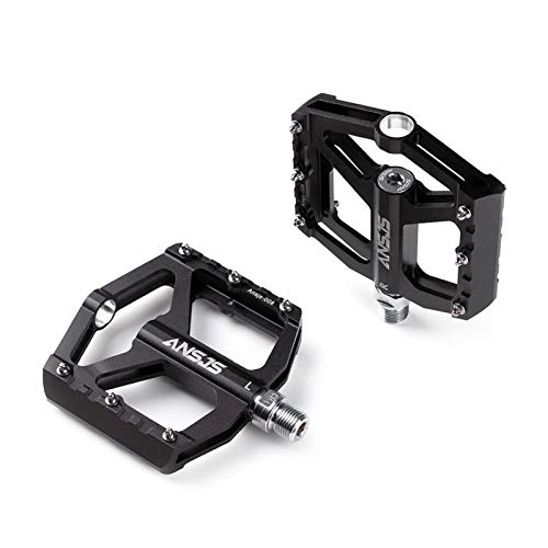Mountain Bike Pedal : PPLAS Non-Slip Mountain Bike Pedals, Ultra Strong Colorful Cr-Mo CNC Machined 9 / 16" Du Sealed Bearings for Road BMX MTB Fixie Bike (Color : A)