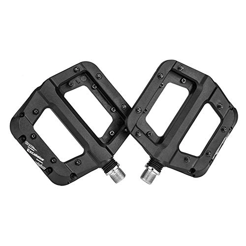 Mountain Bike Pedal : Prom-note Mountain Bike Pedals, Nylon Fiber Antiskid Durable Bicycle Cycling Pedals Ultra Strong Bicycle Pedals Super Bearing Cycling Bicycle Road Bike Hybrid Pedals For BMX MTB Road Bicycle 9 / 16