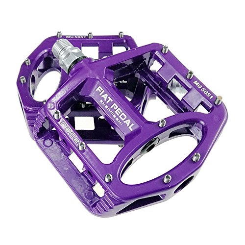 Mountain Bike Pedal : Purebesi Bicycle pedal Magnesium Alloy Bicycle Cycling Bike Pedals Road Mountain Bike Bearing Pedal Ultralight Durable Professional Parts Replacements (Purple)