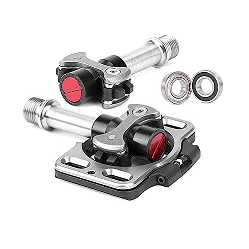 Mountain Bike Pedal : PYROJEWEL Bike Pedals - Great For BMX, MTB, Downhill - Wide Flat Platform With Removable Grip Pins - 9 / 16", Titanium Alloy With Locking Pedal The latest style, and durable Accessories