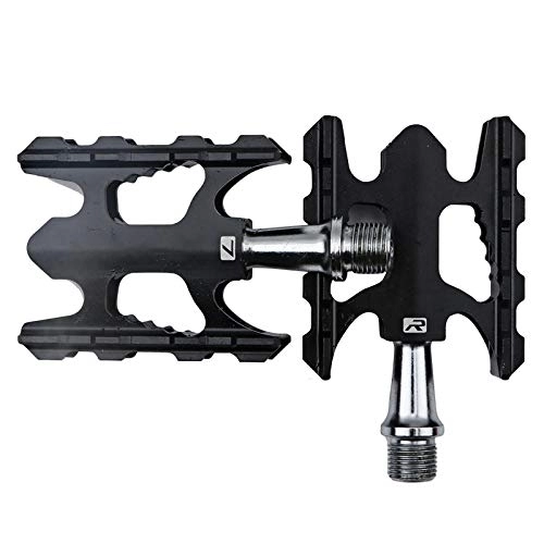 Mountain Bike Pedal : QDY-Bicycle Pedals, Ultra-Light Aluminum Alloy Folding Bicycle Pedals, Lightweight Bearing Mountain Bike Pedals, Black