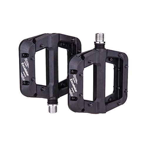 Mountain Bike Pedal : QDY-Mountain Bike Pedals, Non-Slip and Wear-Resistant Nylon Fiber Pedals, Suitable for Road Bikes, Black