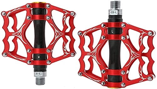 Mountain Bike Pedal : QIANMEI wide pedals Aluminum Bicycle Pedals|Lightweight Anti-Slip 9 / 16 Inch Universal Mountain Bike Pedals|For All Types Of Bicycles