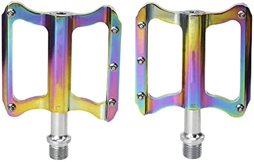 Mountain Bike Pedal : QIANMEI wide pedals Colorful bicycle pedals|Lightweight Aluminum Alloy Pedals|for Road / Mountain / MTB / BMX Bike, General Bicycle Accessories