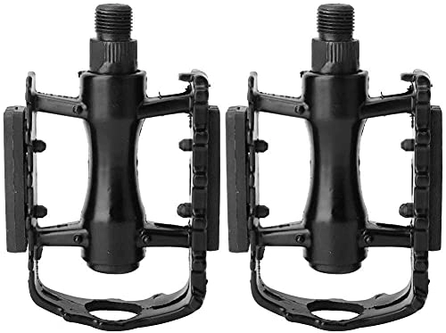 Mountain Bike Pedal : QIANMEI wide pedals Lightweight Bike Pedals|Pedals with Reflective Band|Bicycle Replacement Part, Mountain Bike Pedals, Black