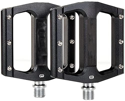 Mountain Bike Pedal : QIANMEI wide pedals Mountain Bike Pedals|Sealed Bearing Bicycles Accessories| for Spin Bike, Exercise Bike, MTB and Road Bike, 9 / 16 Inch