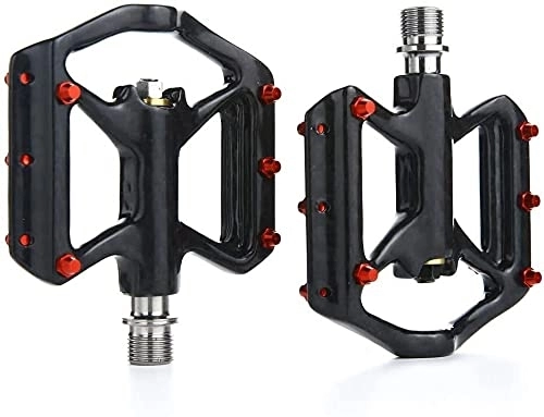 Mountain Bike Pedal : QIANMEI wide pedals Universal Bike Pedals|9 / 16 Inch mountain bike pedals|CNC Titanium Alloy 3 Non-Slip Sealed Bearings|For Exercise Bike Outdoor Bicycles