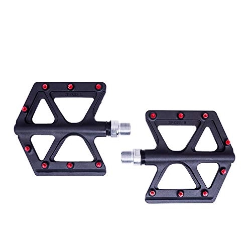 Mountain Bike Pedal : qjbh1 Bicycle Pedals, Flat Pedals, Bicycle Pedals, Mountain Road Bike Riding Accessories, Which Can Drive Safely And Reduce Foot Fatigue (Color : Black)