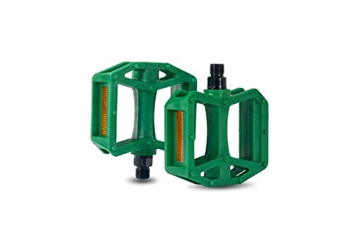 Mountain Bike Pedal : qjbh1 Bicycle Pedals, Platform Bicycle Pedals For Mountain Bikes, Bearing Pedals (Color : Green)