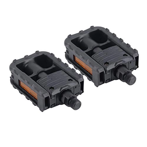 Mountain Bike Pedal : qjbh1 Mountain Bike Bicycle Folding Pedals Universal 1 Pair Of Non-slip Black Bicycle Pedals (Color : Black)