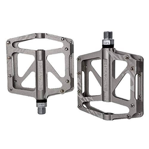 Mountain Bike Pedal : QJKai Bicycle Pedals, Road Bike Mountain Bike Flat Pedals, High-Strength CNC Machined Aluminum Alloy Body Cr-Mo 9 / 16", MTB BMX Bicycle Cycling Road Bike Hybrid Pedals