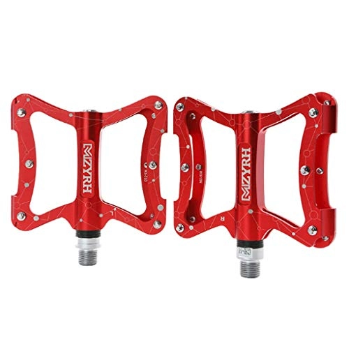 Mountain Bike Pedal : QJKai Bike Pedals, Aluminum Alloy Anti Slip Mountain Bike Flat Pedals With 3 Ultral Sealed Bearings, Cr-Mo CNC Machined 9 / 16 Inch, MTB BMX Bicycle Cycling Road Bike Pedals