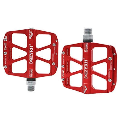 Mountain Bike Pedal : QJKai Bike Pedals, Universal Mountain Bicycle Pedals Platform Cycling Sealed Bearing Aluminum Alloy Flat Pedals Lightweight Non-Slip, for 9 / 16 Road Mountain BMX MTB Bike
