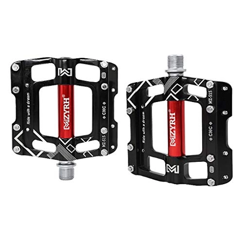 Mountain Bike Pedal : QJKai Mountain Bike Pedals, Non-Slip Durable Aluminum Alloy 9 / 16 Inch Bicycle Flat Pedals Road Bicycles Platform Pedals Sealed Bearing For Road Mountain BMX MTB Bike (Color : A)