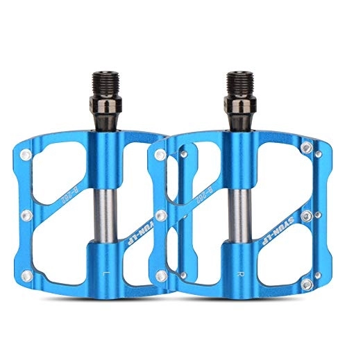 Mountain Bike Pedal : qlly Bike Pedals Mountain Bike Pedals, non-slip Surface For Road Flat Bike Ultra-light MTB Mountain Bike / Racing Bicycle Pedals, aluminium Cycling Bike Pedals With Sealed Bearing Pedals For Bike