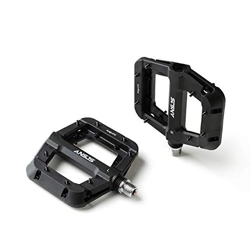 Mountain Bike Pedal : QSWL MTB Pedals, Nylon Bicycle Pedals 9 / 16'' Cycling Sealed DU Bearing Pedals Ultralight Flat Ultra-Light Mountain Bike Pedals, Black