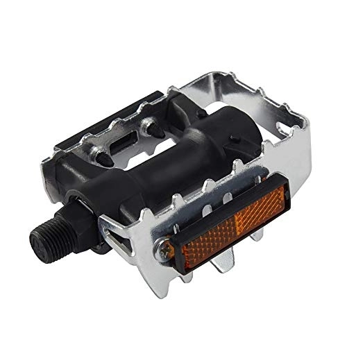 Mountain Bike Pedal : QXFJ Lightweight Bike Pedals MTB Bicycle Pedals Aluminum Alloy Pedals Accessories Cat Eye Reflectors On Both Sides Mountain Road Bicycles Universal Excellent Pedals Bicycle Pedal