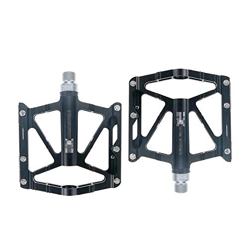 Mountain Bike Pedal : QXFJ Lightweight Bike Pedals MTB Bicycle Pedals Ultralight 3 Bearing Wide Aluminum Alloy Mountain Bike Pedals Wide And Comfortable Bicycle Pedals Non-Slip Bicycle Pedals