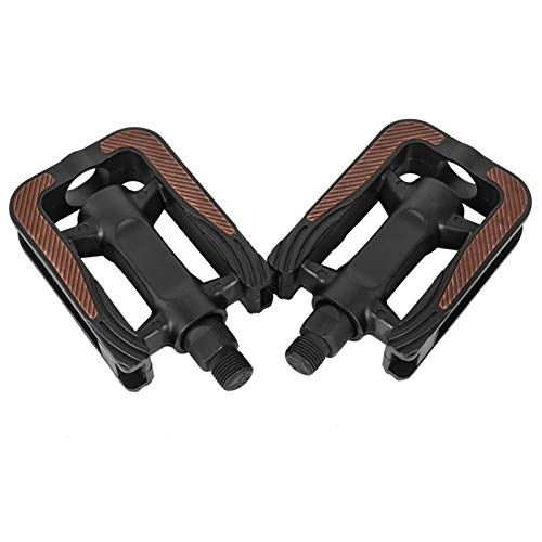 Mountain Bike Pedal : QXLG Durable Mountain Bike Bicycle Pedals Road Cycling Ultralight Wide Flat With Anti-slip Pad Bike Part Quality Pedals Comfortable (Color : Black)
