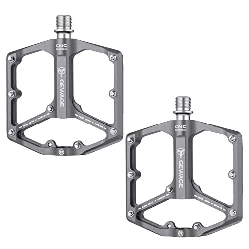 Mountain Bike Pedal : QYEW Enlarged and Widened Bike Pedals | Aluminum Alloy Bicycle Wide Platform Flat Pedals | Sealed Bearing Design Mountain Bike Pedal