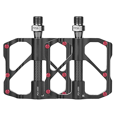 Mountain Bike Pedal : QYHSS Mountain Bike Pedals, Metal Pedals MTB Pedals, Non-slip 9 / 16 Flat Pedals Aluminum Alloy, for BMX Road Bicycle