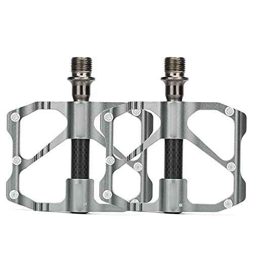 Mountain Bike Pedal : QYK -Mountain Bike Pedals, 3 Bearing Lightweight Platform, for Road Mountain Bike, Pedals Bicycle Flat Pedals Aluminum, highwayC
