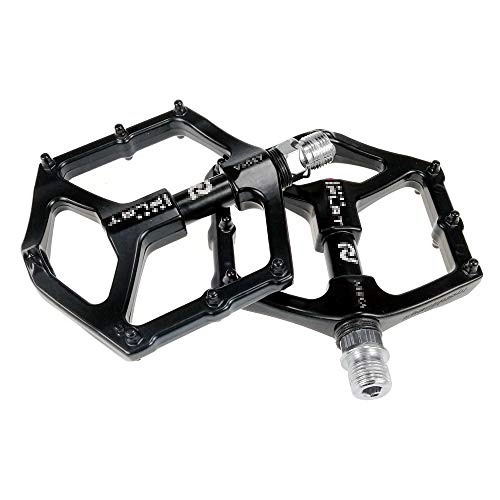 Mountain Bike Pedal : QYWSJ Mountain Bike Pedals, Bicycle Pedals High-Strength Non-Slip Surface, Lightweight Cycling Sealed Bearings Pedals, Black