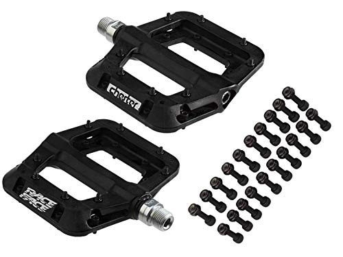 Mountain Bike Pedal : Raceface Chester Mountain Bike Pedal and Pin Kit, Black (20 Spare Pins Included)