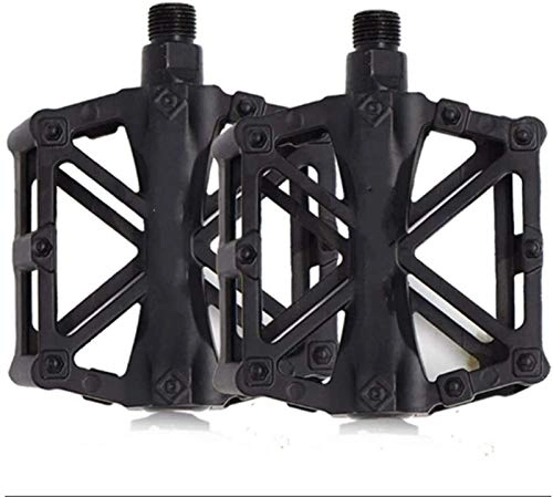 Mountain Bike Pedal : RENFEIYUAN Mountain Bike Pedals, Bicycle Pedal, Outdoor Sport Aluminium Alloy Mountain Bike Flat Road Bike Bicycle Pedal, Cycling Bike Parts Pedals cycle pedals (Color : Black)
