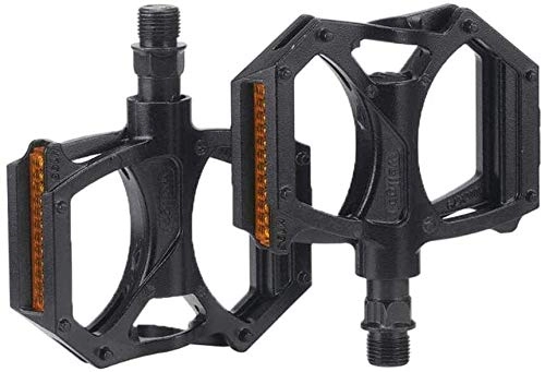 Mountain Bike Pedal : RENFEIYUAN MTB AntiSlip Mountain Bike Pedals, Aluminum Alloy Sealed Bearing Bicycle Parts, Cycling Bicycle Pedals, Carbon Fiber Sealed Bearings cycle pedals (Color : Black)