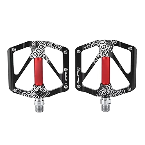 Mountain Bike Pedal : RiToEasysports 2Pcs Mountain Bike Pedal Aluminum Alloy Ultra Light Anti Slip Bicycle Bearing Pedal, with Anti Skid Nails, Hollow Design(black) Bicycles And Spare Parts