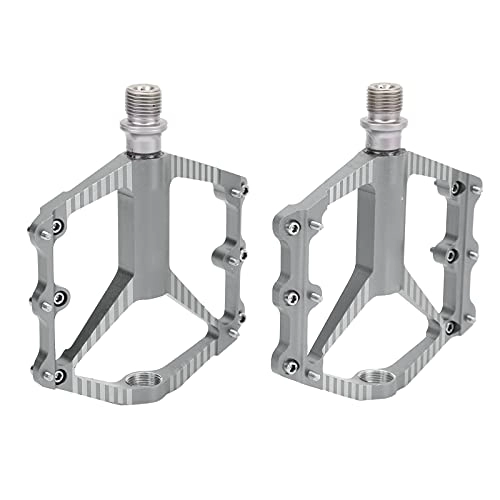 Mountain Bike Pedal : RiToEasysports Cycling Accessory, Road Bike Pedal DU Bearing Bike Bearing Pedal Sealed Shaft Sleeve Mountain Bike Paddle Flat for Cycling(Titanium) Bicycles And Spare Parts