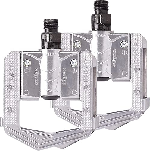 Mountain Bike Pedal : Road and mountain bike pedals, Bike Pedals Mountain Road Bicycle Flat Pedal Adult Universal Lightweight Aluminum Alloy Cycling Pedals with Sealed Boron Steel Bearing for Travel Cycle-Cross Bikes etc (