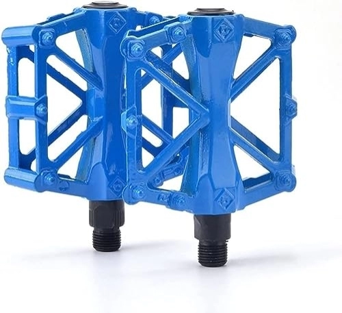 Mountain Bike Pedal : Road and mountain bike pedals, MTB Lightweight Aluminum Alloy Pedals Mountain Bike Pedals Ball Bearing Non-Slip Bicycle Platform Pedals For BMX 9 / 16" (Color : Red) (Color : Blu)
