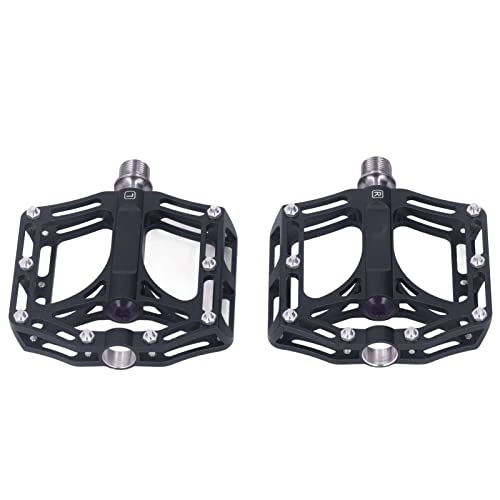 Mountain Bike Pedal : Road Bike Pedals, 1 Pair High Hardness Dustproof Universal Easy Installation MTB Bike Pedals with Slip Resistant Nails for Mountain Bike for MTB Bike (Black)