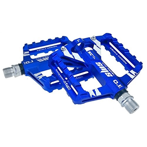 Mountain Bike Pedal : Road Bike Pedals Aluminium Alloy Ultralight Sealed Bearing Bicycle Pedal 9 / 16” Road Bike Pedals Anti-skid and Stable Mountain Bike Pedals for Mountain Bike Folding Bike Road Bicycle ( Color : Blue )