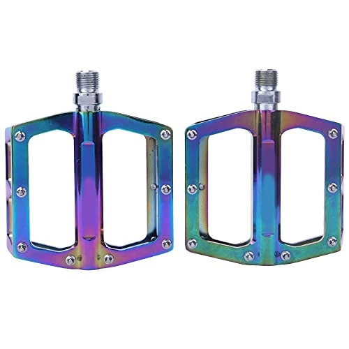 Mountain Bike Pedal : Road Bike Pedals, Aluminum Alloy Colorful Bike Pedals Wide Compatibility for Repair for DIY for Outdoor