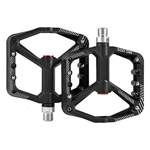 Mountain Bike Pedal : Road Bike Pedals Mountain Bike Pedals Non-Slip Lightweight Cycling Pedals Platform Aluminum Alloy Bicycle Pedal Fits Most MTB BMX, Black