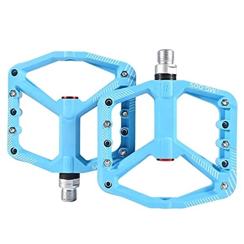 Mountain Bike Pedal : Road Bike Pedals Mountain Bike Pedals Non-Slip Lightweight Cycling Pedals Platform Aluminum Alloy Bicycle Pedal Fits Most MTB BMX, Blue