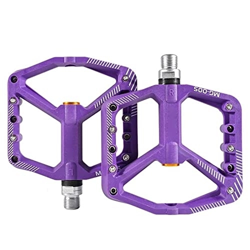 Mountain Bike Pedal : Road Bike Pedals Mountain Bike Pedals Non-Slip Lightweight Cycling Pedals Platform Aluminum Alloy Bicycle Pedal Fits Most MTB BMX, Purple