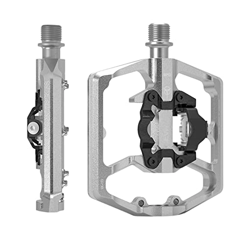 Mountain Bike Pedal : Road Bike Pedals - Sealed Bearing Aluminum Alloy Bike Wide Flat Pedals | 2 Pieces Effort-saving Bicycle Pedals with 8 Nonslip Nails, Riding Supplies for Mountain Hybrid Road Urban Bikes Ulapithi