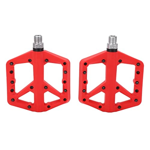Mountain Bike Pedal : Road Bike Titanium Alloy Pedals, Bike Self-Locking Pedal is Suitable for Folding Bikes, Road Bicycles, Mountain Bicycle(red)