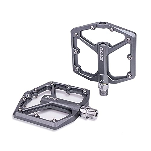 Mountain Bike Pedal : Road Bike Ultralight Sealed Pedals CNC Cycling Part Alloy Hollow Anti Slip Bearings System Mountain 12mm Axle Bike pedals (Color : JT07 Titanium)