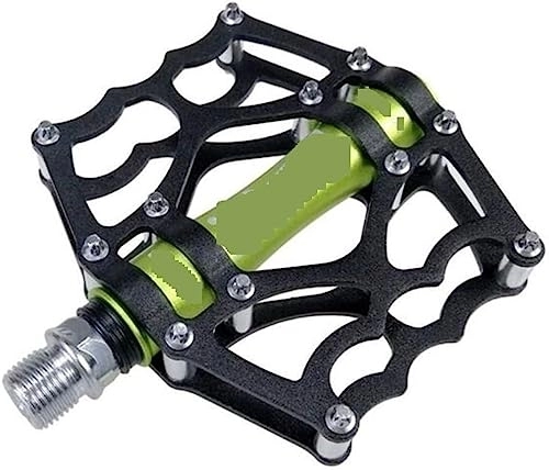 Mountain Bike Pedal : road bikepedals, cycling pedals, Bicycle Pedals, MTB Mountain Aluminum Alloy Bike Footrest Big Flat Ultralight Cycling Pedal (Color : Groen)