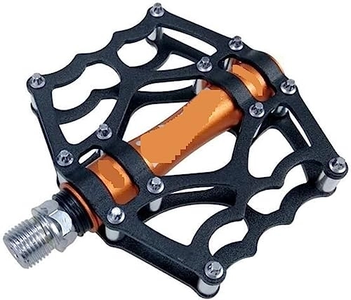 Mountain Bike Pedal : road bikepedals, cycling pedals, Bicycle Pedals, MTB Mountain Aluminum Alloy Bike Footrest Big Flat Ultralight Cycling Pedal (Color : Oranje)