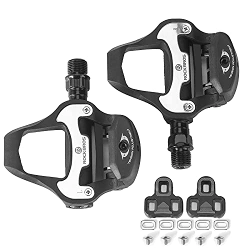Mountain Bike Pedal : ROCKBROS SPD Cleats Set Bike Pedals Road Bike Pedals Compatible with LOOK KEO System for Road Bike