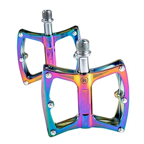 Mountain Bike Pedal : RULER F XiaoY Bike Pedal Ultralight Aluminum Alloy Anti-Slip Platform Bearing Colorful Pedals Compatible With BMX Mountain Bike Accessories F XiaoY