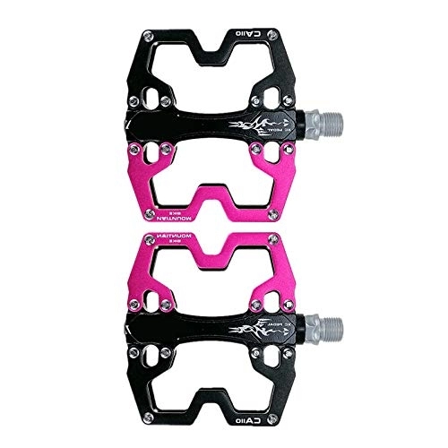 Mountain Bike Pedal : Samine Bike Peddles Mtb Pedals Cycling Accessories Cycle Bicycle Flat Mountain Pink